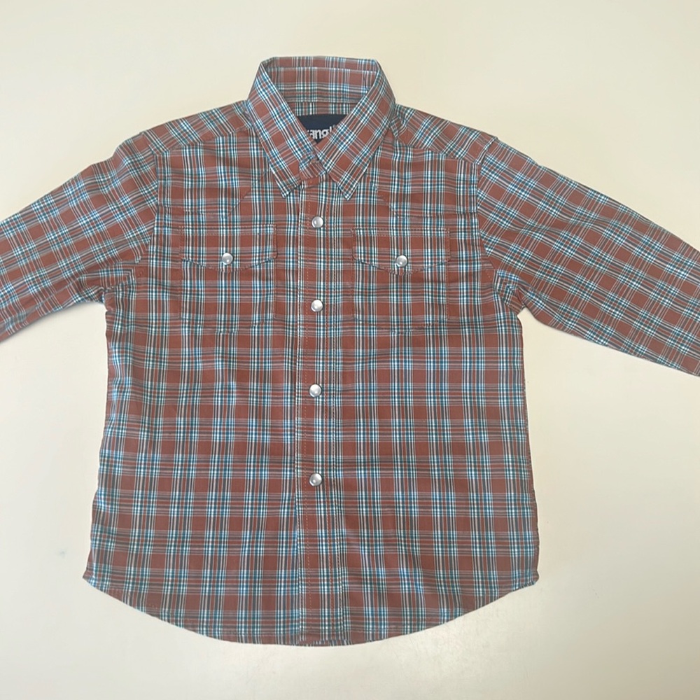 New! Wrangler kids pearl snap shirt